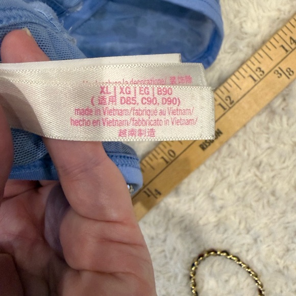 Victoria's Secret Blue fairy Floral Lace coquette Bralette XL - Picture 7 of 7